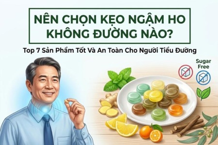 Nên Chọn Kẹo Ngậm Ho Không Đường Nào? Top 7 Sản phẩm Tốt Và An Toàn Cho Người Tiểu Đường