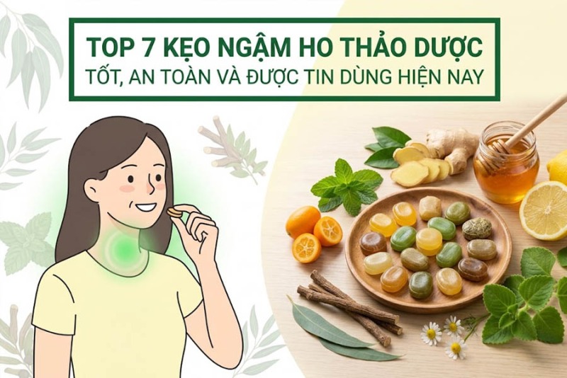 Top 7 Kẹo Ngậm Ho Thảo Dược Tốt, An Toàn Và Được Tin Dùng Hiện Nay