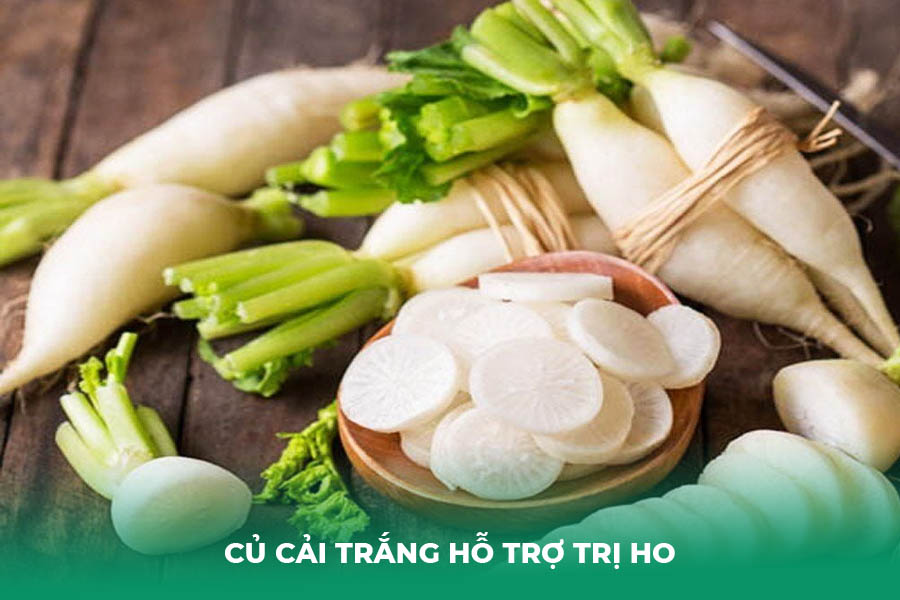 củ cải trắng hỗ trợ trị ho