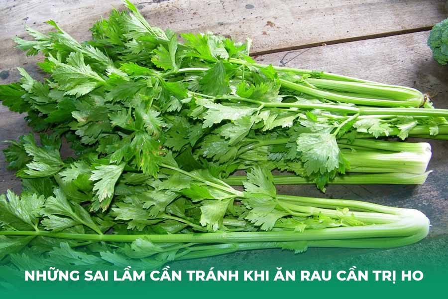 Những Sai Lầm Cần Tránh Khi Ăn Rau Cần Trị Ho
