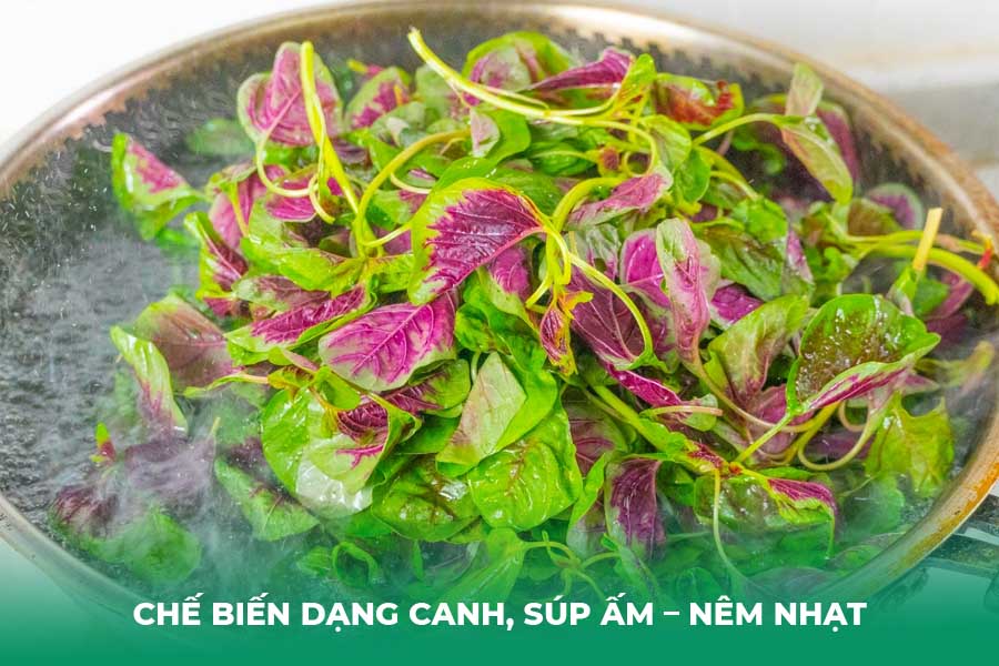 Chế biến dạng canh, súp ấm – nêm nhạt
