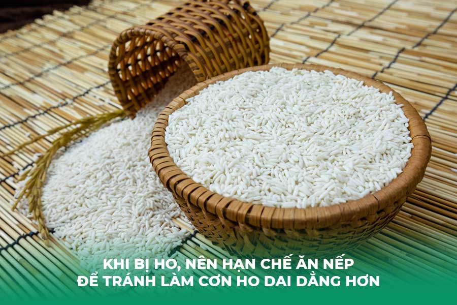 Người bị trào ngược dạ dày thực quản nên hạn chế ăn nếp khi ho