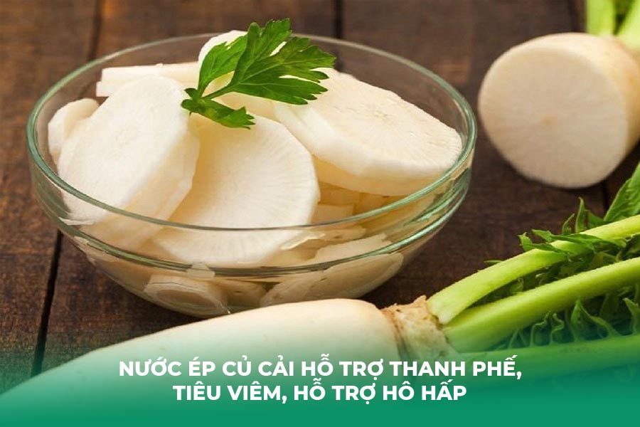 Nước ép củ cải hỗ trợ thanh phế, tiêu viêm, hỗ trợ hô hấp