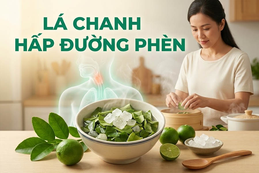 Lá chanh hấp đường phèn