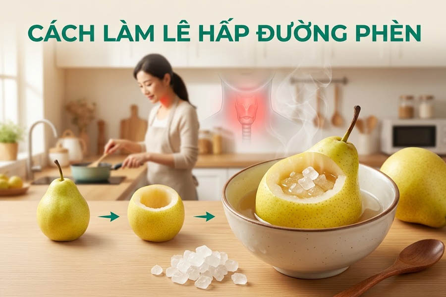 Cách Làm Lê Hấp Đường Phèn