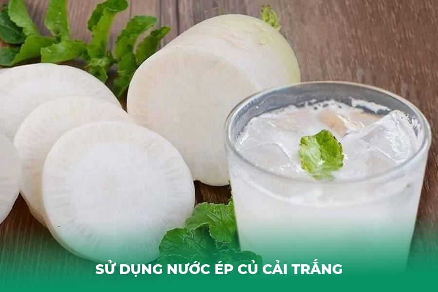 Sử dụng nước ép củ cải trắng