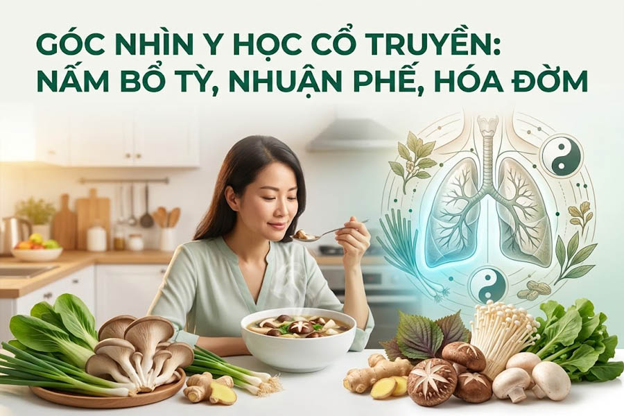 Góc nhìn Y học cổ truyền: Nấm bổ tỳ, nhuận phế, hóa đờm