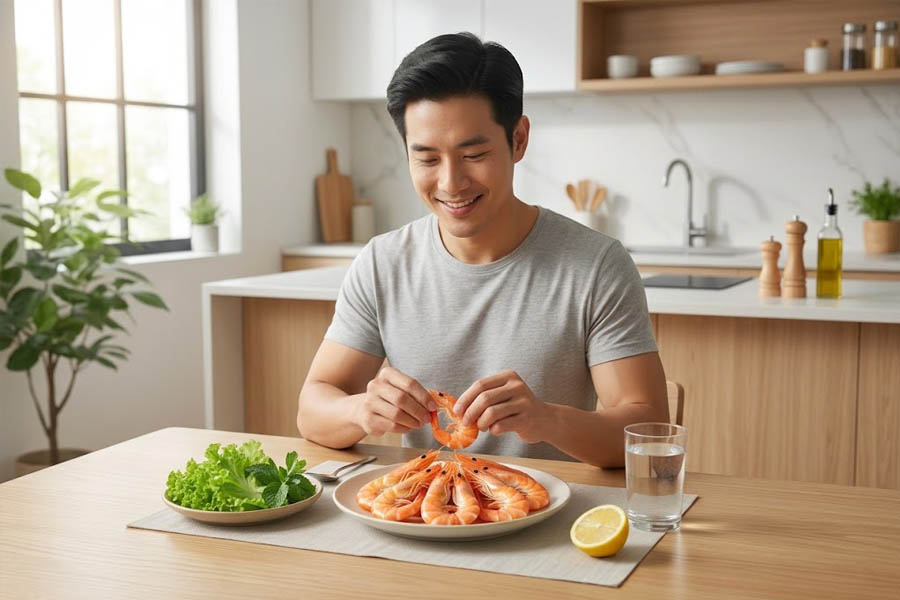 Hướng Dẫn Ăn Tôm An Toàn Tuyệt Đối Cho Người Bị Ho