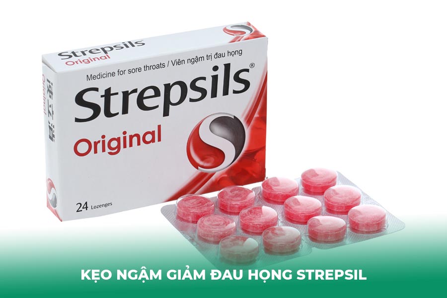 Kẹo ngậm giảm đau họng Strepsil