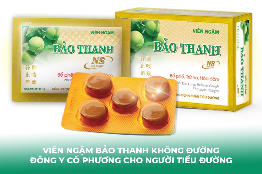 Viên ngậm Bảo Thanh Không Đường – Đông y cổ phương cho người tiểu đường