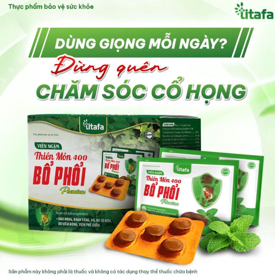 Viên Ngậm Thiên Môn 400 – Giải pháp tức thì, tiện lợi cho người lớn tuổi