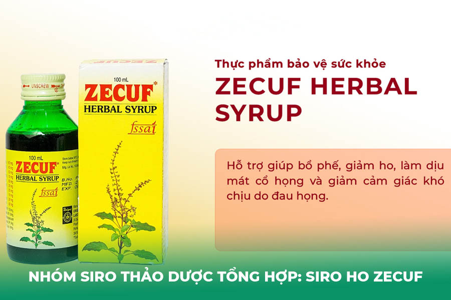 Nhóm Siro Thảo Dược Tổng Hợp: Siro Ho Zecuf