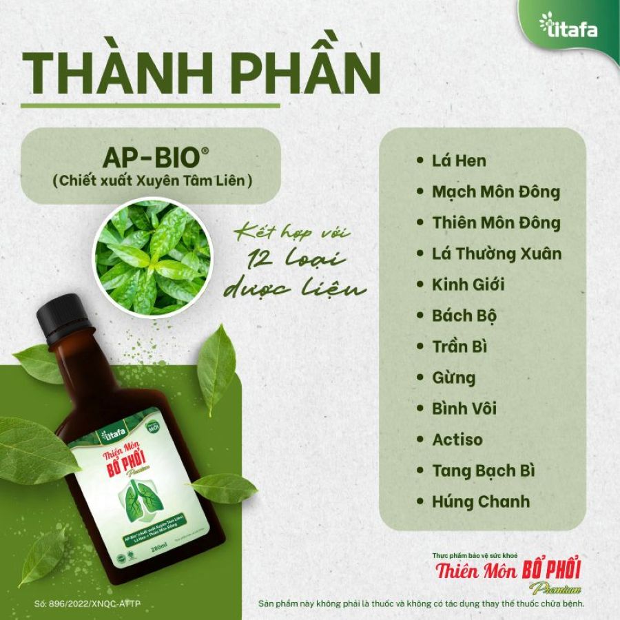 Thành Phần Của Thuốc Ho Bổ Phế