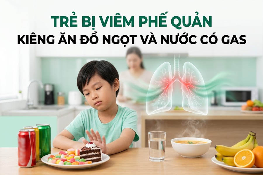 Trẻ Bị Viêm Phế Quản Kiêng Ăn Đồ Ngọt Và Nước Có Gas