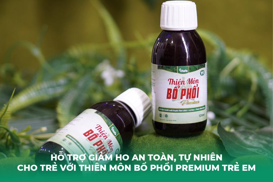 Hỗ trợ giảm ho an toàn, tự nhiên cho trẻ với Thiên Môn Bổ Phổi Premium Trẻ Em