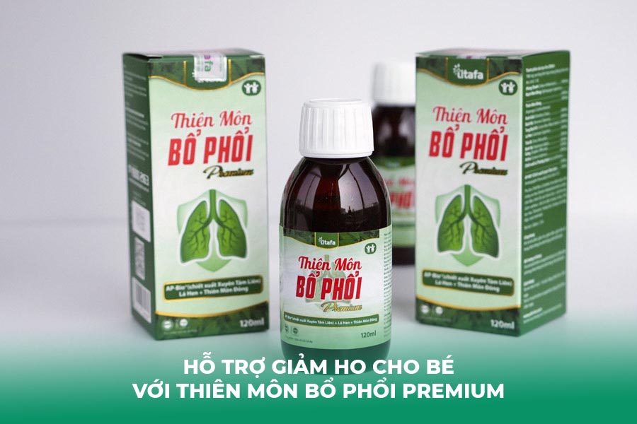 Hỗ trợ giảm ho cho bé với Thiên Môn Bổ Phổi Premium