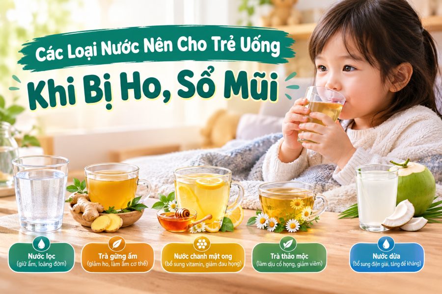 Các Loại Nước Nên Cho Trẻ Uống Khi Bị Ho, Sổ Mũi