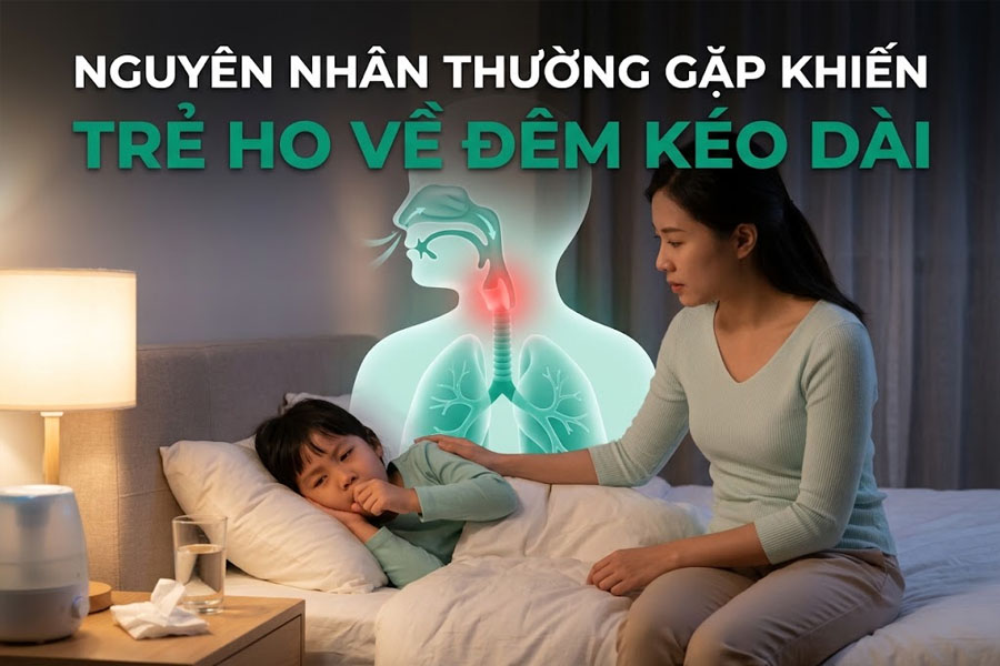 Nguyên Nhân Thường Gặp Khiến Trẻ Ho Về Đêm Kéo Dài