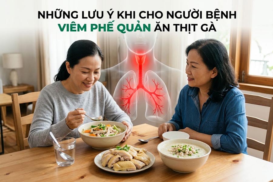 Những Lưu Ý Khi Cho Người Bệnh Viêm Phế Quản Ăn Thịt Gà
