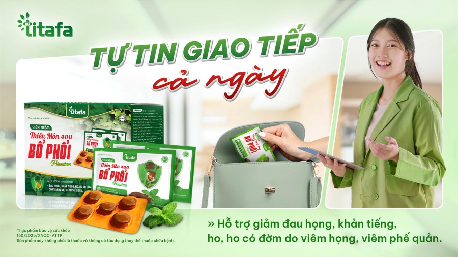 Hỗ Trợ Giảm Ho, Bổ Phổi Với Viên Ngậm Thiên Môn 400 Bổ Phổi Premium Titafa
