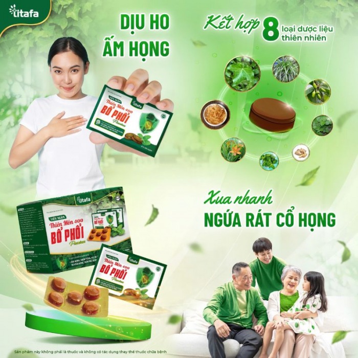 TPBVSK - Viên Ngậm Thiên Môn 400 Bổ Phổi Premium (15 vỉ x 5 viên) - 1 TPBVSK - Viên Ngậm Thiên Môn 400 Bổ Phổi Premium (15 vỉ x 5 viên) - 1
